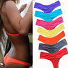 Image of 2018 New 8 Color Swimwear Bikinis Bottom Women Brazilian Beach Bathing Push Up V Style Swimsuit Bikini Thong bikins Bottom