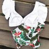 Image of 2019 New Bikini Floral Ruffled Bikini Set Women V-neck High Waist Two Piece Swimsuit Girl Beach Bathing Suit Swimwear Biquinis