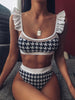 Image of 2019 New top sexy solid swimwear push up bikini bandage sport suit high cut bathing suit bandeau swimsuit women bikini set 2507