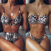Image of 2019 New top sexy solid swimwear push up bikini bandage sport suit high cut bathing suit bandeau swimsuit women bikini set 2507