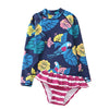 Image of 2019 Two Piece Swimsuit For Girls Ins Flamingo Girls Swimsuit 2-10 Years Children's Swimwear Pineapple Beachwear Kids CZ974
