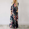 Image of 2020 Summer Long Dress Floral Print Boho Beach Dress Tunic Maxi Dress Women Evening Party Dress Sundress Vestidos de festa XXXL