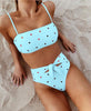 Image of AIUJXK New Fashion Heart Print Bandage Biquini Women Sexy Underwear Bra Set Ladies High Waist Lingerie Pink 2 Piece Swimsuit