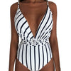 Image of Bikini 2019 New Women Sexy Print Brazilian One Piece Swimsuit Floral Retro Thong High Waist Bodysuit Backless High Cut Swimwear