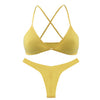 Image of De Monarchia Sexy Lingerie Set Cotton Thin Screw Thread Push Up Bra Set beauty back Women Bra Panties Set Comfort Underwear