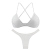 Image of De Monarchia Sexy Lingerie Set Cotton Thin Screw Thread Push Up Bra Set beauty back Women Bra Panties Set Comfort Underwear