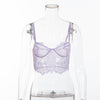 Image of Elegant Chic Bralette Sexy Eyelash Lace Crop Top Women Lingerie Dropshipping Suppliers Underwear Camisole Cami Tank Top