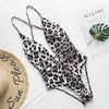 Image of Halter neon bikini deep v-neck bathing suit women monokini String sexy swimsuit one piece bodysuits High cut swimwear women 2020
