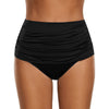 Image of Hot Bikini Big Sale Women's High Waisted Swim Bottom Ruched Bikini Tankini Swimsuit Briefs Plus Size Support purchasing