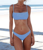 Image of Hot Sexy Bikini Set Two Piece Swimsuit Bikinis Swimwear Women Solid Biquini Popular Female Swimming Suit Beachwear Bathing Suit