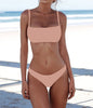 Image of Hot Sexy Bikini Set Two Piece Swimsuit Bikinis Swimwear Women Solid Biquini Popular Female Swimming Suit Beachwear Bathing Suit