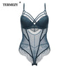 Image of Padded Bra Lingerie Sexy Corset Bustier Women Underwear Elasticity Transparent Straps Corset Waist Trainer Sleepwear Black White