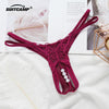 Image of Pearl Stimulate G-Spot Sexy Bikini Thongs Mini Micro Bikini Swimming Suit for Women Transparent Butt Panties Lingerie Underwear
