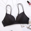 Image of Perfering Black Bra Wire Free Push Up Sexy Women Bras Lace Bralette Lingerie Small Breast Adjusts A B C Bra Female Underwear