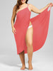 Image of Plus Size Pareo Beach Cover Up Wrap Dress Bikini Swimsuit Bathing Suit Cover Ups Robe De Plage Beach Wear Tunic kaftan Swimwear