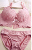 Image of Push Up Bra Set Sexy Lingerie Underwear Women Panties And Bralette Underclothes Female Underwear Embroidery Cotton Bralet Set