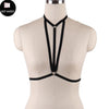 Image of Rave Wear Pentagram Bondage Body Harness Lingerie Goth Crop Tops Fetish Cage Bra Lingerie Harness Belt Star Harness Bra