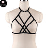 Image of Rave Wear Pentagram Bondage Body Harness Lingerie Goth Crop Tops Fetish Cage Bra Lingerie Harness Belt Star Harness Bra