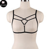 Image of Rave Wear Pentagram Bondage Body Harness Lingerie Goth Crop Tops Fetish Cage Bra Lingerie Harness Belt Star Harness Bra