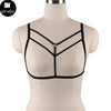 Image of Rave Wear Pentagram Bondage Body Harness Lingerie Goth Crop Tops Fetish Cage Bra Lingerie Harness Belt Star Harness Bra