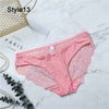 Image of Summer Swimwear Women Bikini Panties Sexy Lace Seamless Briefs Swimsuit Beachwear Low Waist Bathing Bottoms for Sleeping
