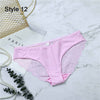 Image of Summer Swimwear Women Bikini Panties Sexy Lace Seamless Briefs Swimsuit Beachwear Low Waist Bathing Bottoms for Sleeping