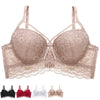 Image of Ultra Thin Lace Fly Bra Female Brassiere Lingerie Plus Size C D Cup Push Up Seamless Comfortable Full Coverage Unlined Bra 2019