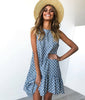 Image of Wave Point Dress Ruffle Women 2019 Spring Summer New Fashion Street Sexy Casual Slim Thin Beach Party O Neck Mini Dress Vestidos