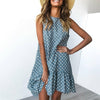 Image of Wave Point Dress Ruffle Women 2019 Spring Summer New Fashion Street Sexy Casual Slim Thin Beach Party O Neck Mini Dress Vestidos