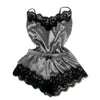 Image of Women Clothes Healthy Fashion Simple Home Wear Sets Sexy Lace Sleepwear Lingerie Babydoll Nightwear Satin Cami Top femme 2019