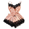 Image of Women Clothes Healthy Fashion Simple Home Wear Sets Sexy Lace Sleepwear Lingerie Babydoll Nightwear Satin Cami Top femme 2019