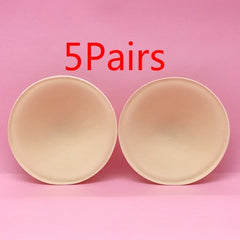 1/3/5Pair Woman Swimsuit Pads Sponge Foam Push Up Enhancer Chest Cup Breast Bikini Swimwear Inserts Bra Pad Intimate Accessories