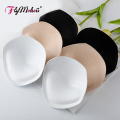 1 Pair/Lot Woman Swimsuit Padded Sponge Foam Push up Enhancer Chest Cup Thick Bikini Swimwear Inserts Sponge Invisible Bra Pad