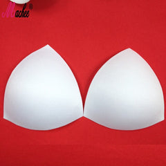 1 Pair/Lot Women Intimates Accessories Triangle Sponge Swimsuit Breast Push Up Pads Chest Enhancers White Thin Bra Foam Insert