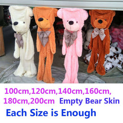 100-200cm Large bear big size unfilled empty unstuffed plush skin teddy bears Case Giant doll stuffed skins toy children gift