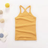 Image of 2-10yrs Cotton Girls Vest Colored Kids Camisole Children Tops Summer Baby Singlet Girl Undershirts Teenager Tank E-C010