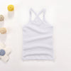 Image of 2-10yrs Cotton Girls Vest Colored Kids Camisole Children Tops Summer Baby Singlet Girl Undershirts Teenager Tank E-C010