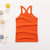 Image of 2-10yrs Cotton Girls Vest Colored Kids Camisole Children Tops Summer Baby Singlet Girl Undershirts Teenager Tank E-C010