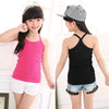 Image of 2-10yrs Cotton Girls Vest Colored Kids Camisole Children Tops Summer Baby Singlet Girl Undershirts Teenager Tank E-C010