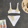 Image of 2 Piece Bandage Swimsuit Bikini Push Up Swimwear Women High Waisted Girls Bathing Suit Tankini Swimsuits Women Biquini
