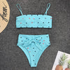 Image of 2 Piece Bandage Swimsuit Bikini Push Up Swimwear Women High Waisted Girls Bathing Suit Tankini Swimsuits Women Biquini