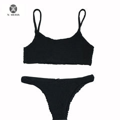 2018 Bandeau Swimwear Women Swimsuit Push Up Bandage Swimming Bathing Suit Brizilian Bikini Set Maillot De Bain Femme