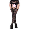 Image of 2018 Hollow Out Tights Lace Sexy Stockings Female Thigh High Fishnet Embroidery Transparent Pantyhose Women Black Lace Lingerie
