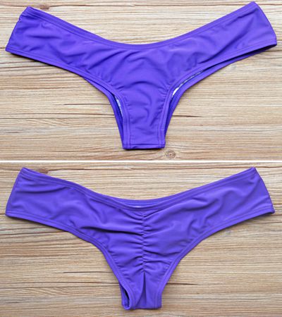 2018 New 8 Color Swimwear Bikinis Bottom Women Brazilian Beach Bathing Push Up V Style Swimsuit Bikini Thong bikins Bottom