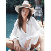 Image of 2018 New Bikini Cover Up Embroidery Crochet Swimsuit Women Beach Dress Summer Ladies Bathing Suit Cover Ups Beach Wear Tunic