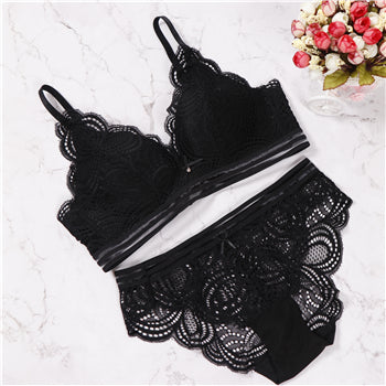 2018 fashion wireless bra set push up bra lingerie sets soft underwear women brand sexy bra and panty sets