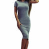 Image of 2019 Autumn Hot Slim Bodycon Dress Women Solid Color Chic Party Dresses Casual Sleep Wear Inside Wear Vestidos Pencil Dress