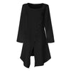 Image of 2019 Celmia Vintage Blouses Women Asymmetrical Tunic Tops Summer Sleeveless Buttons Casual Split Long Shirts Plus Size Blusas