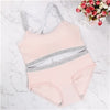 Image of 2019 Cotton Thin Screw Thread Push Up Bra Set Japanese Lingerie Set beauty back Women Bra Panties Set Comfort Underwear