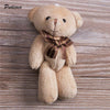 Image of 2019 Cute Soft Plush Stuffed Mini Brown Ribbon Teddy Bear Toys Kids Toy Doll for Bouquet 12cm DIY Gift For Girl Friend
